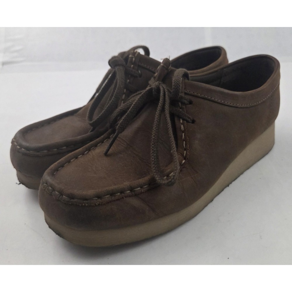 Clarks Collection Chukka Shoes Womens Size 7.5 Brown Nubuck Mid Top Gorpcore
